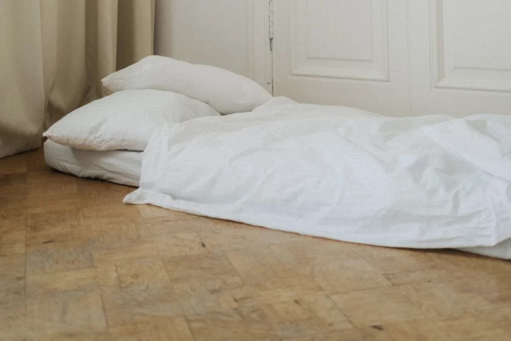 mattress pillow floor